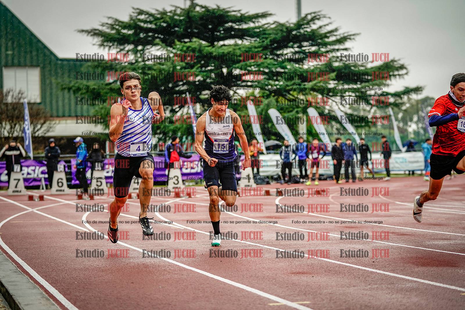 Fotos de los 100 m llanos de varones