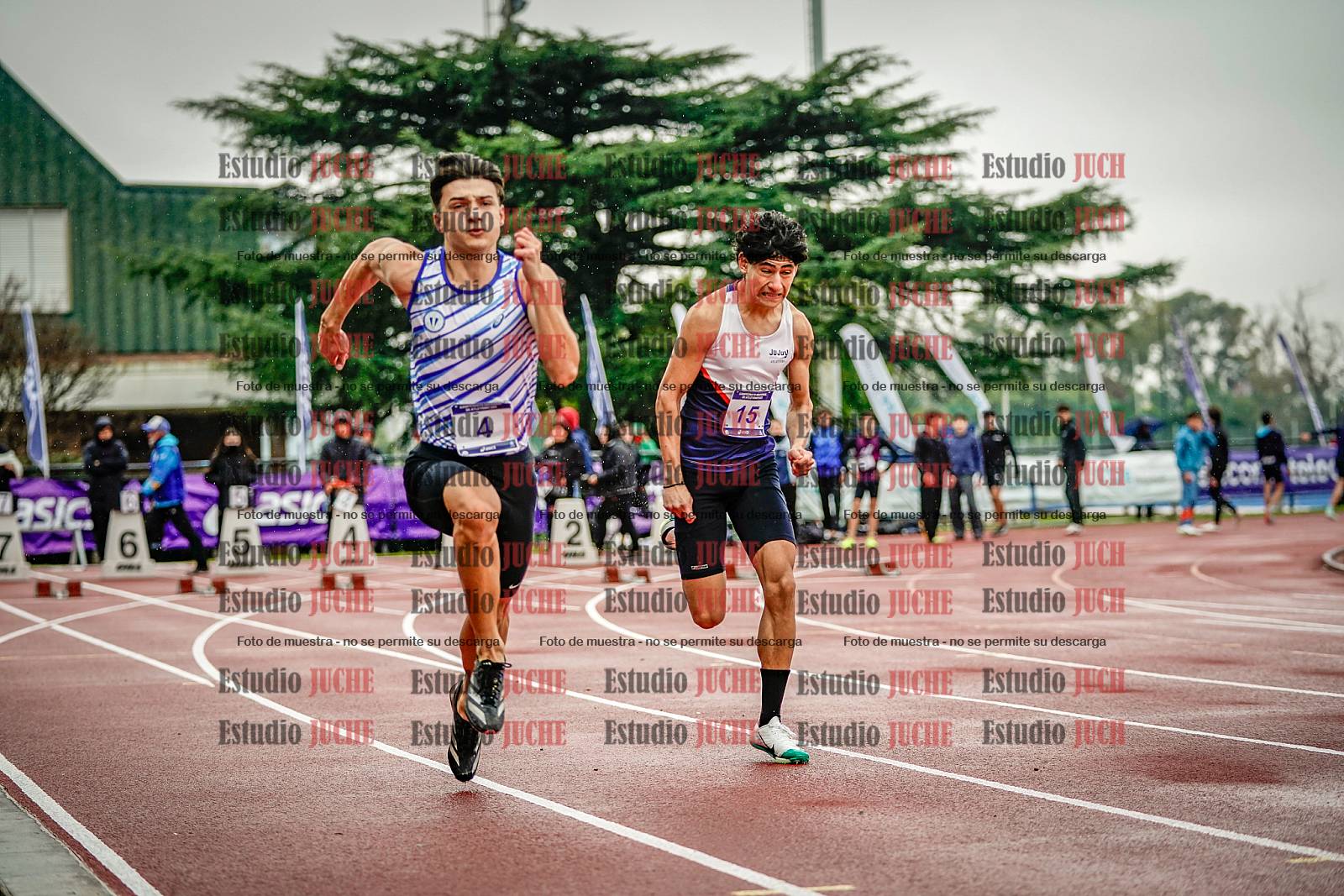 Fotos de los 100 m llanos de varones
