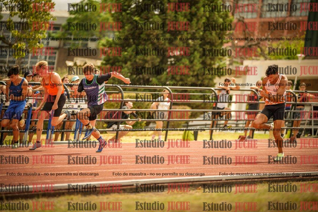Fotos de los 100 m llanos de varones