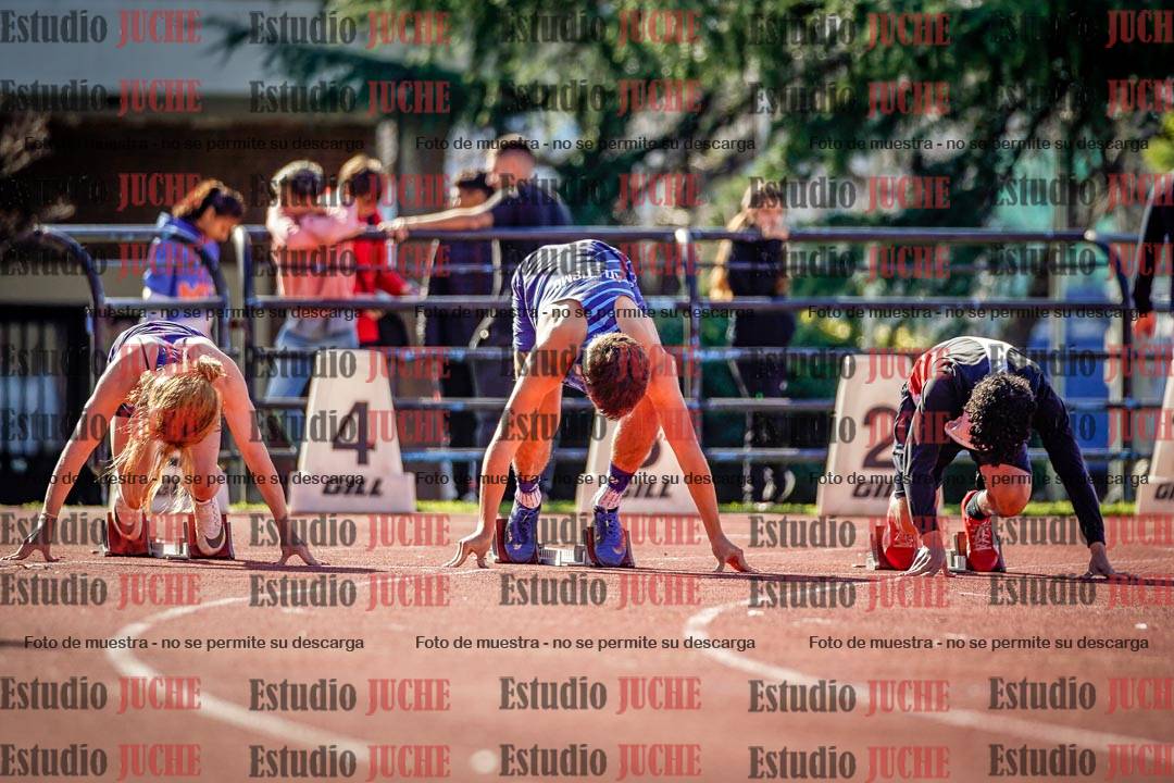 Fotos de los 100 m llanos de varones