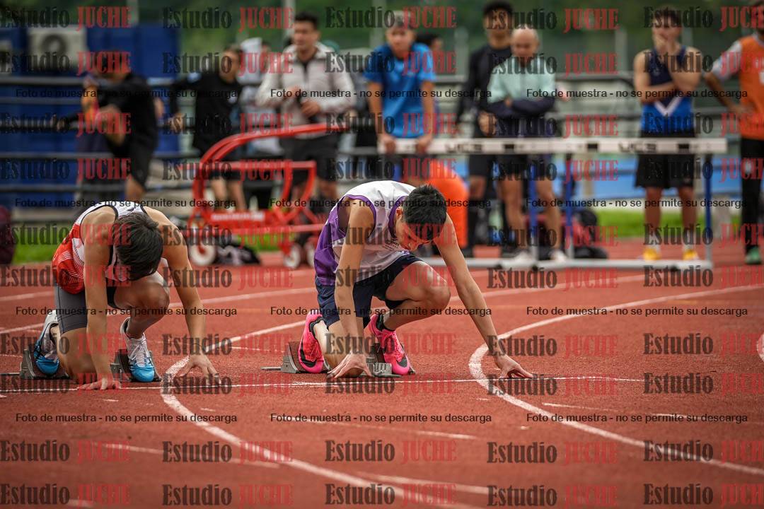 Fotos de los 100 m llanos de varones