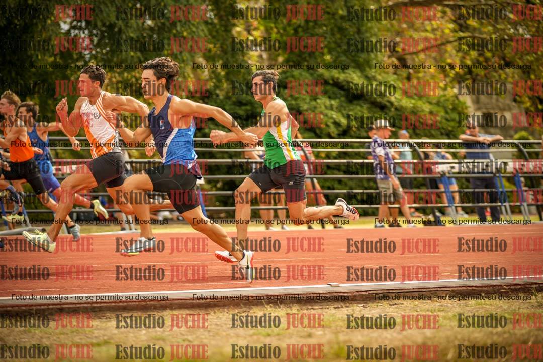 Fotos de los 100 m llanos de varones
