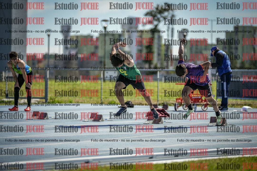 Fotos de los 100 m llanos de varones