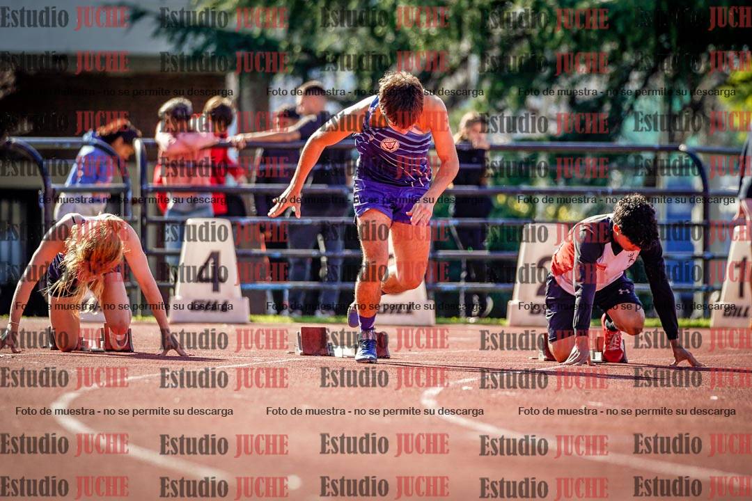 Fotos de los 100 m llanos de varones