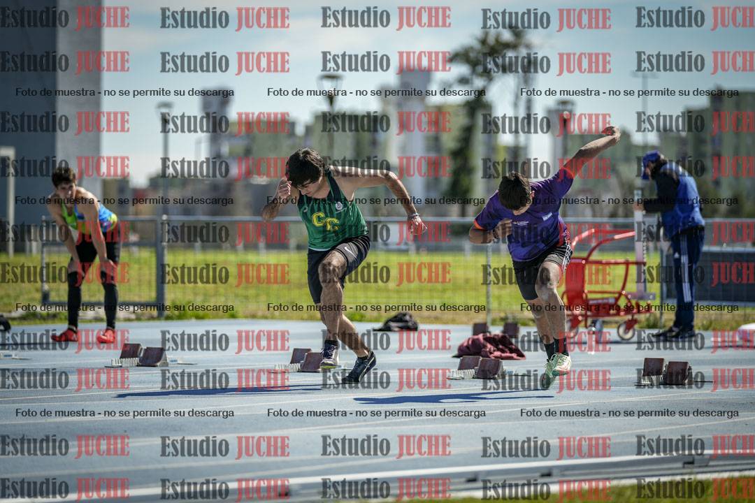 Fotos de los 100 m llanos de varones