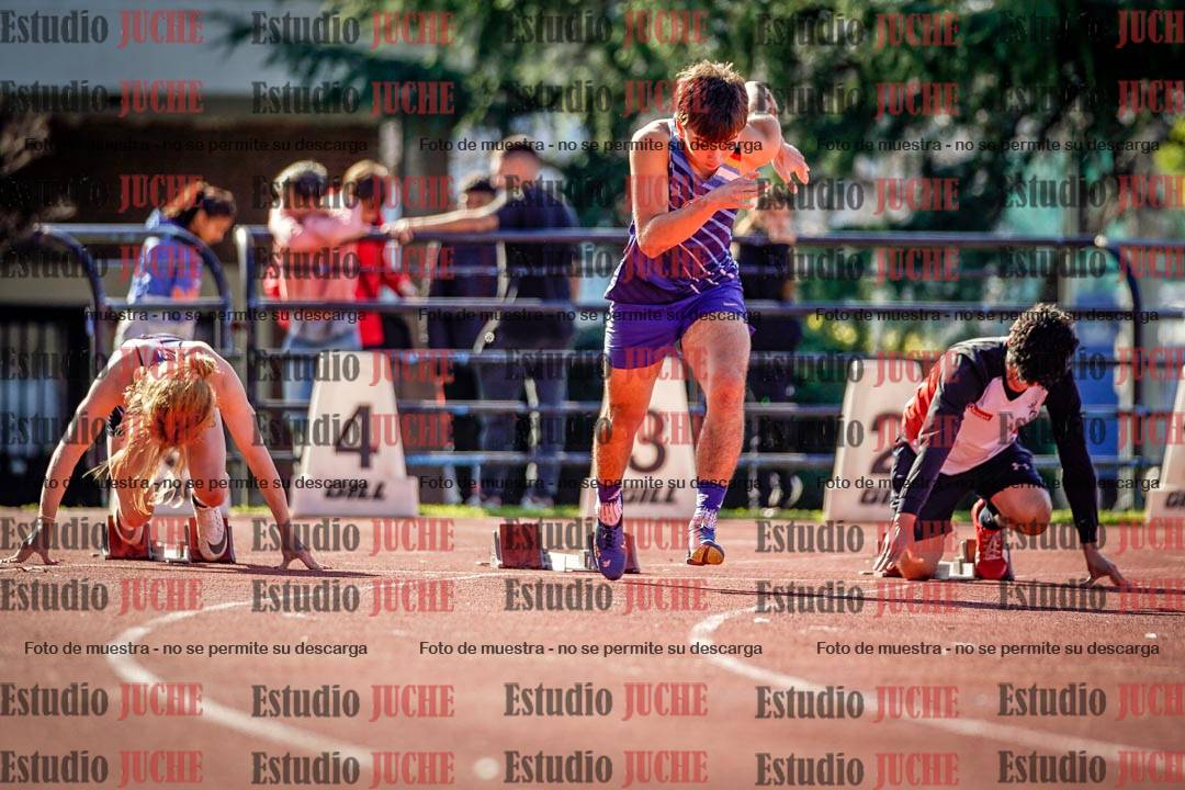 Fotos de los 100 m llanos de varones