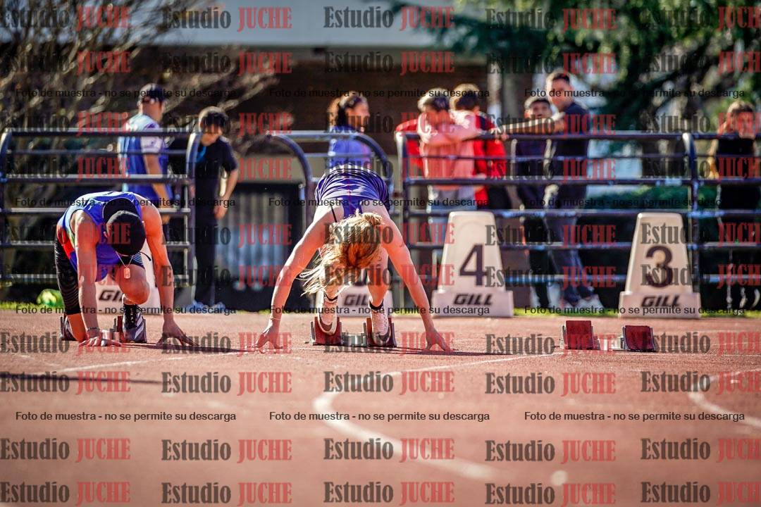 Fotos de los 100 m llanos de varones