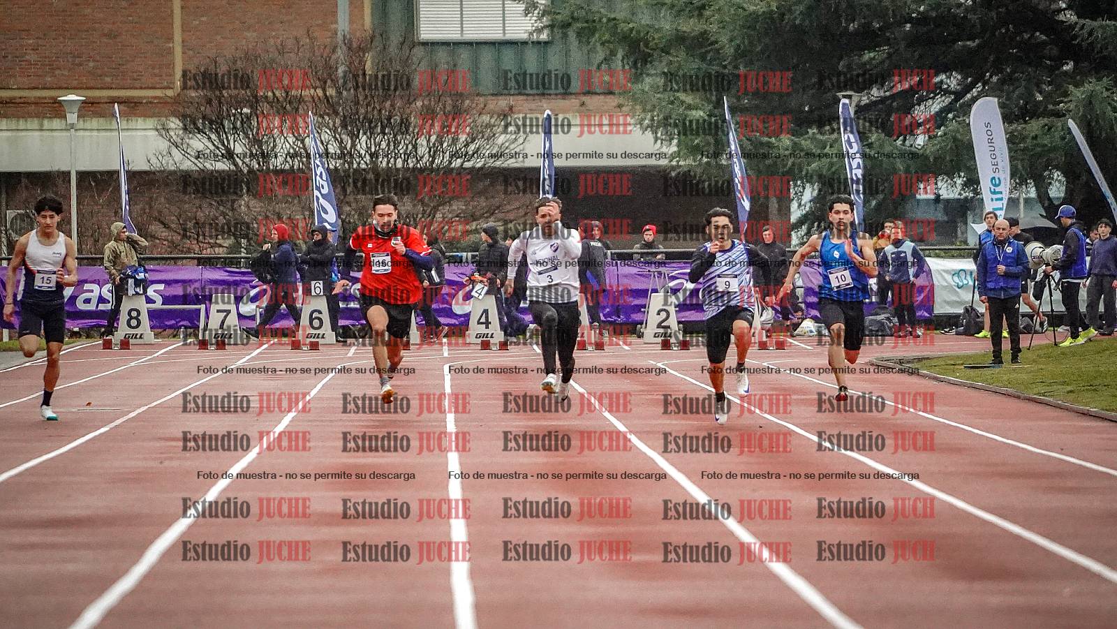 Fotos de los 100 m llanos de varones