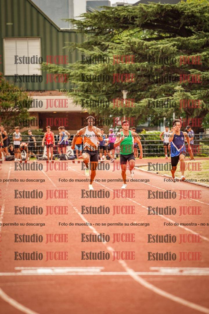Fotos de los 100 m llanos de varones