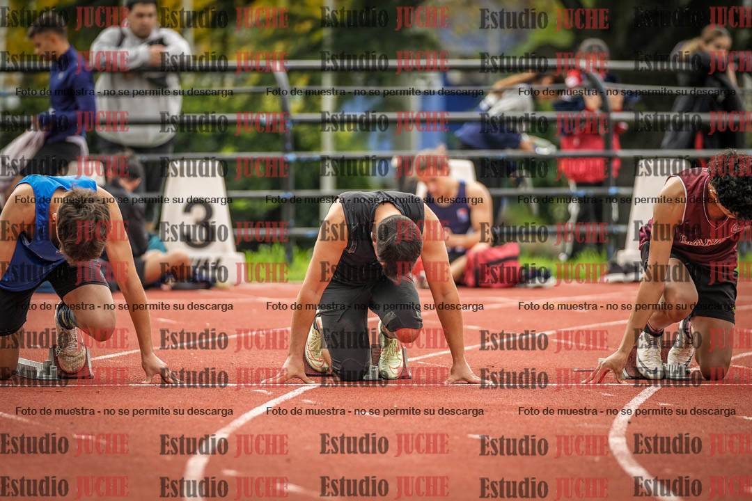 Fotos de los 100 m llanos de varones