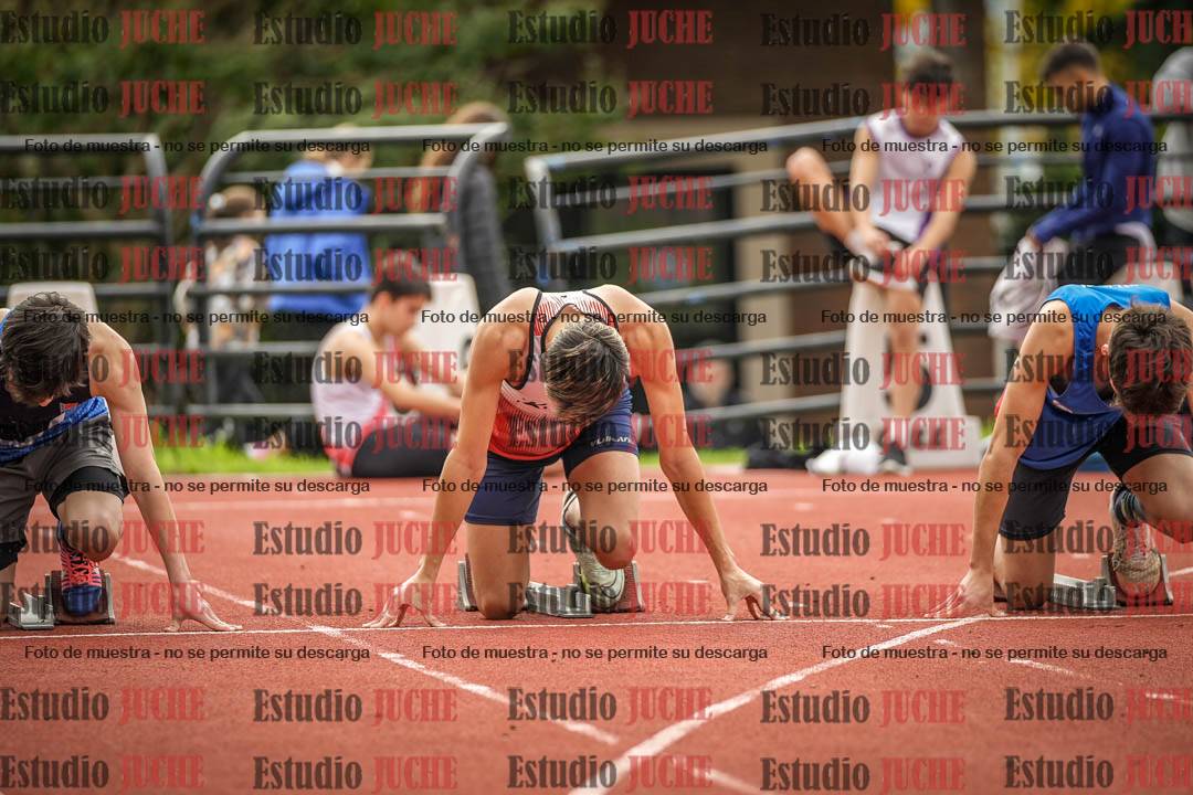 Fotos de los 100 m llanos de varones