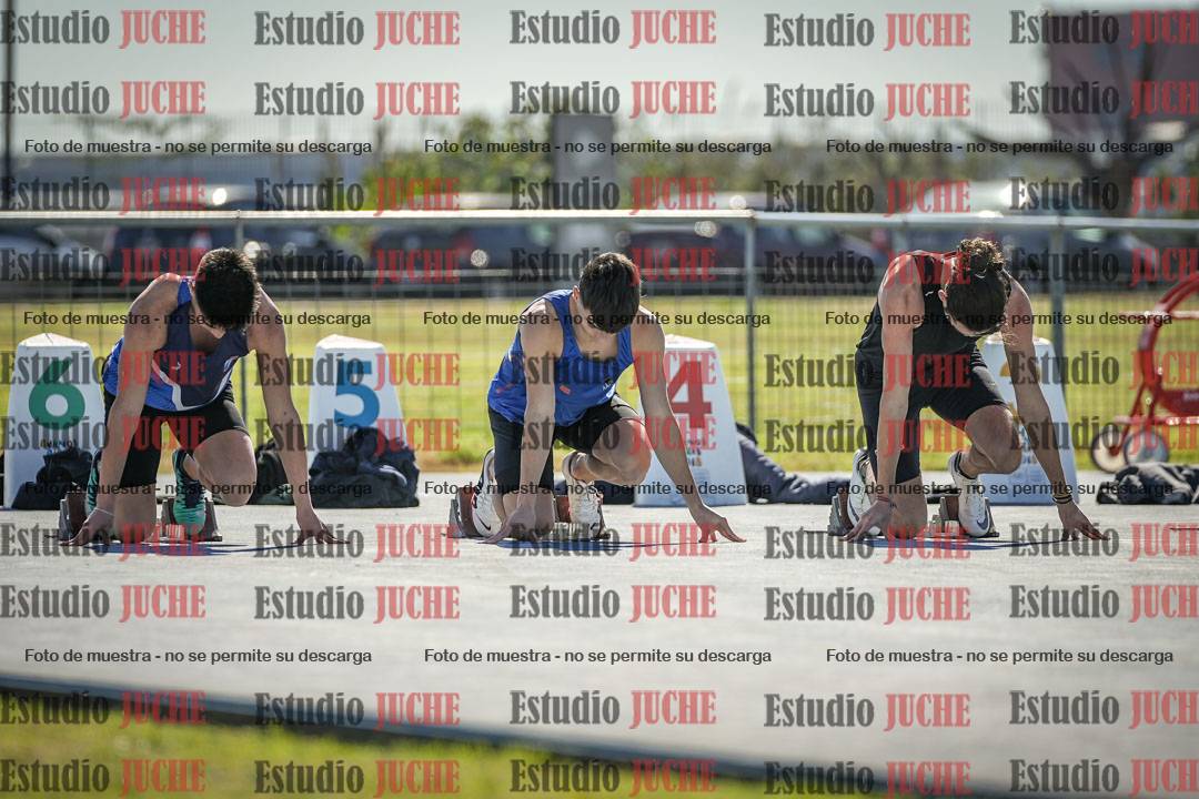 Fotos de los 100 m llanos de varones
