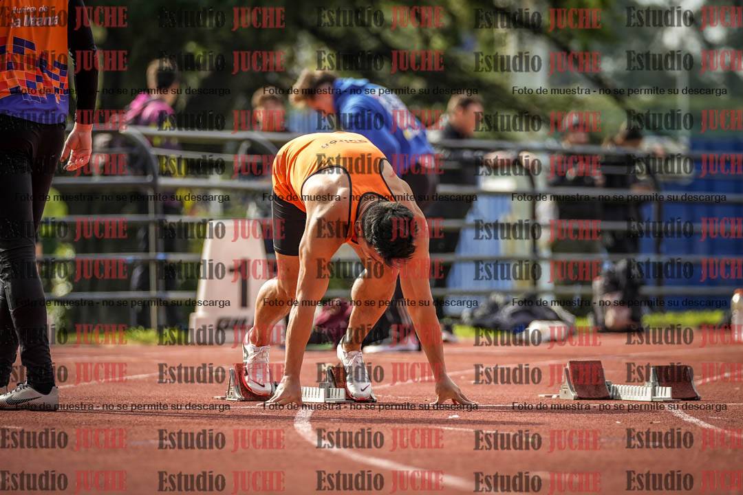 Fotos de los 100 m llanos de varones