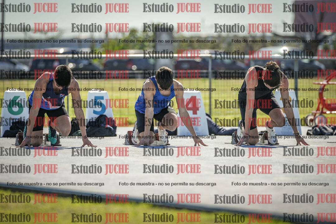 Fotos de los 100 m llanos de varones