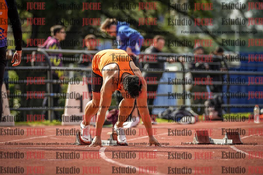 Fotos de los 100 m llanos de varones
