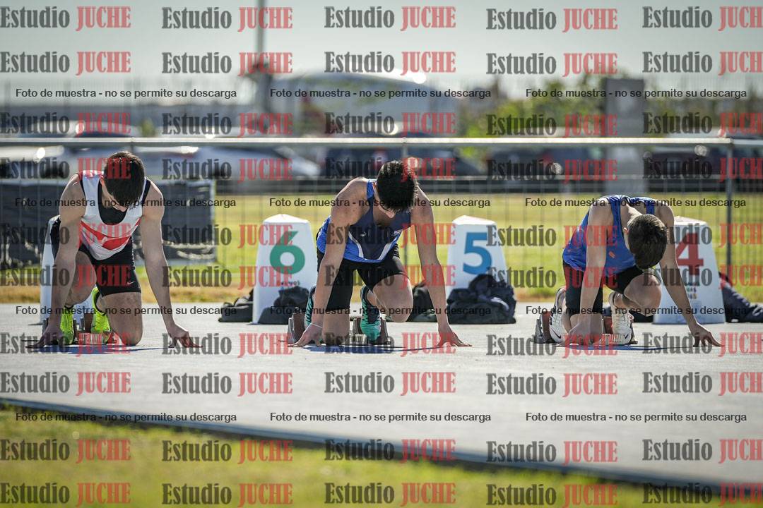 Fotos de los 100 m llanos de varones