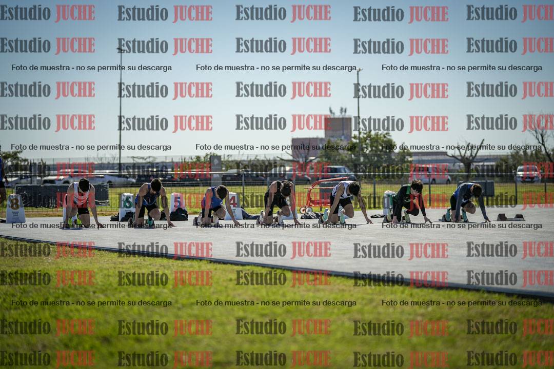 Fotos de los 100 m llanos de varones