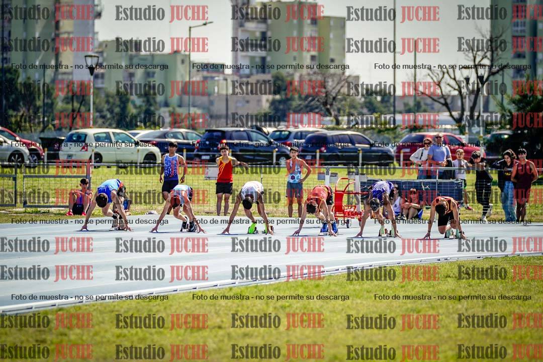 Fotos de los 100 m llanos de varones
