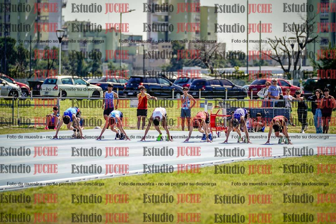 Fotos de los 100 m llanos de varones