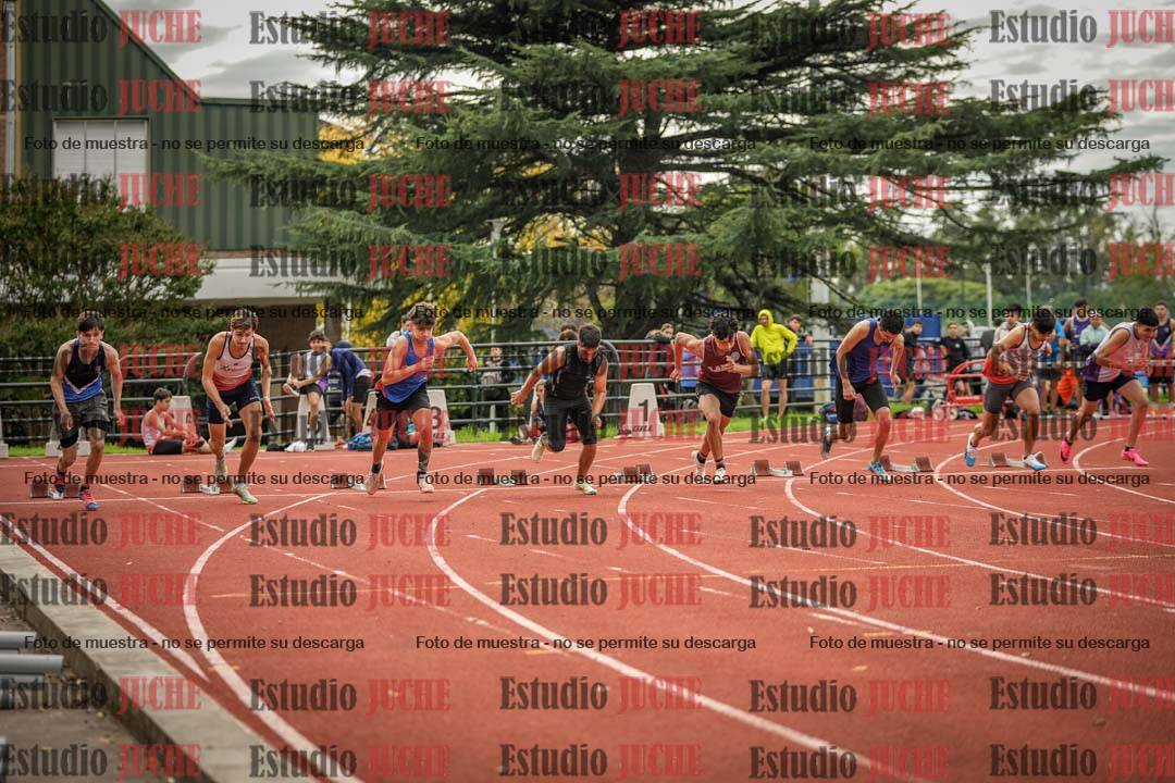 Fotos de los 100 m llanos de varones