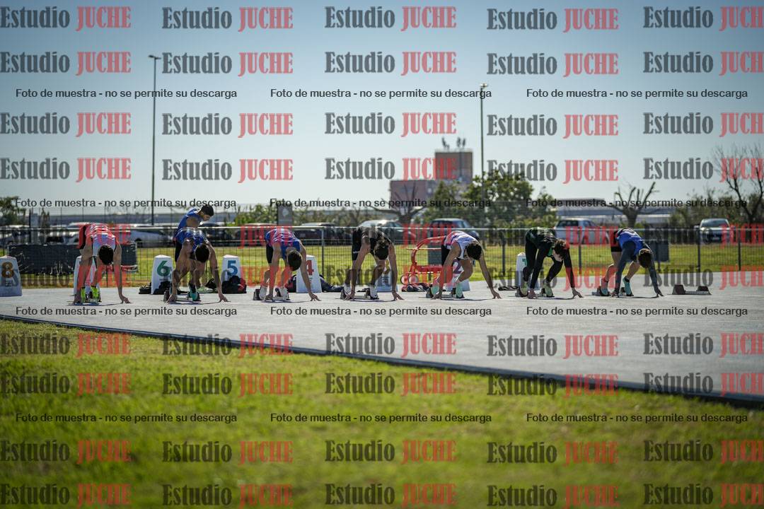 Fotos de los 100 m llanos de varones
