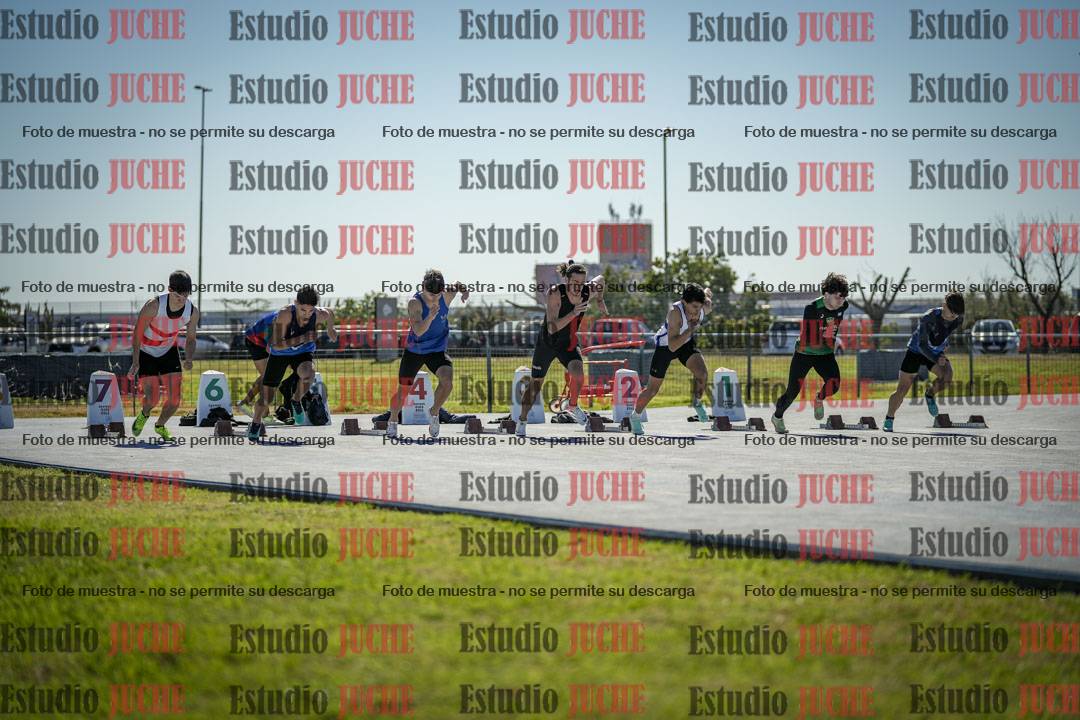 Fotos de los 100 m llanos de varones