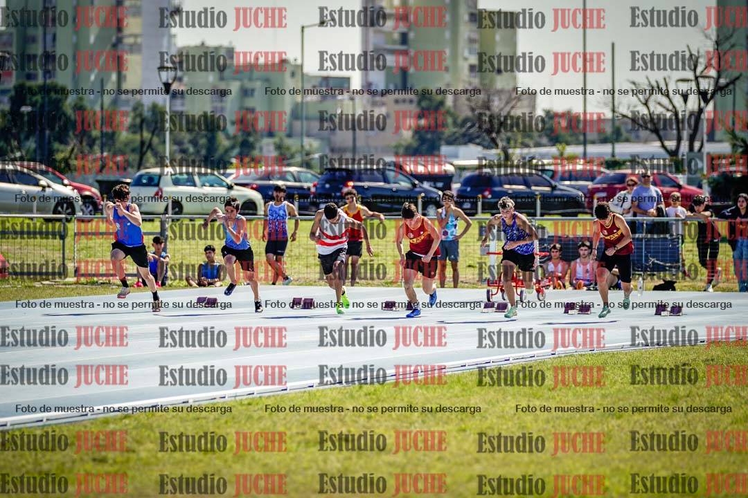 Fotos de los 100 m llanos de varones