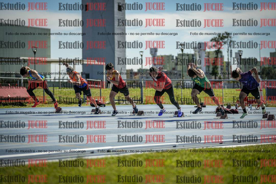 Fotos de los 100 m llanos de varones