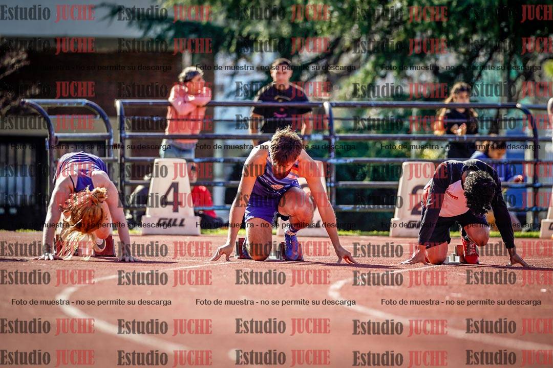 Fotos de los 100 m llanos de varones