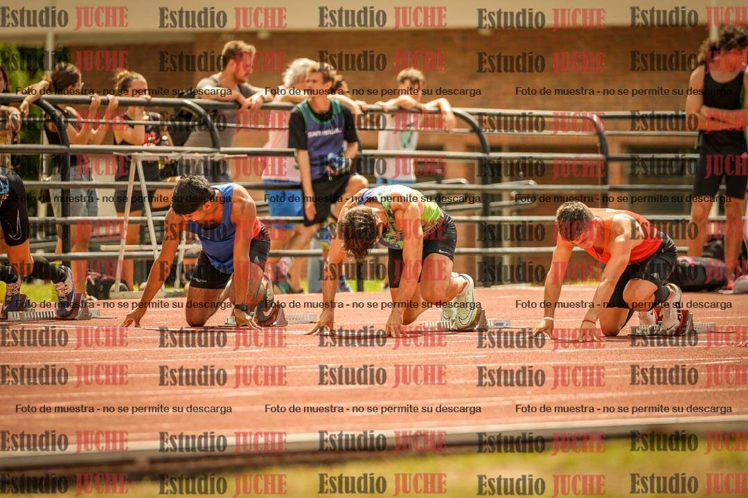 Fotos de los 100 m llanos de varones