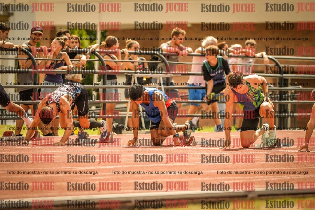 Fotos de los 100 m llanos de varones