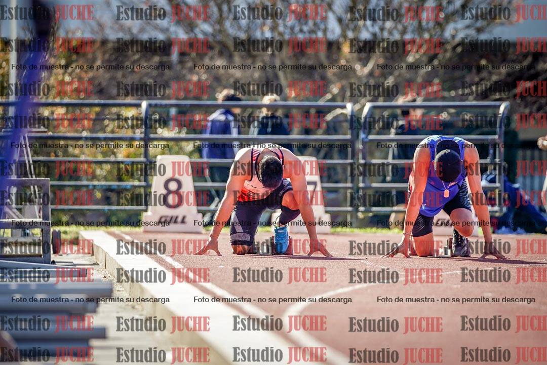 Fotos de los 100 m llanos de varones