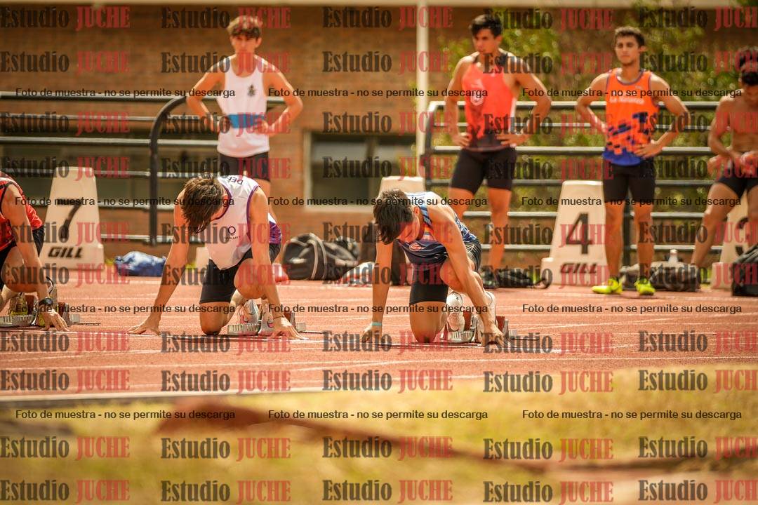 Fotos de los 100 m llanos de varones