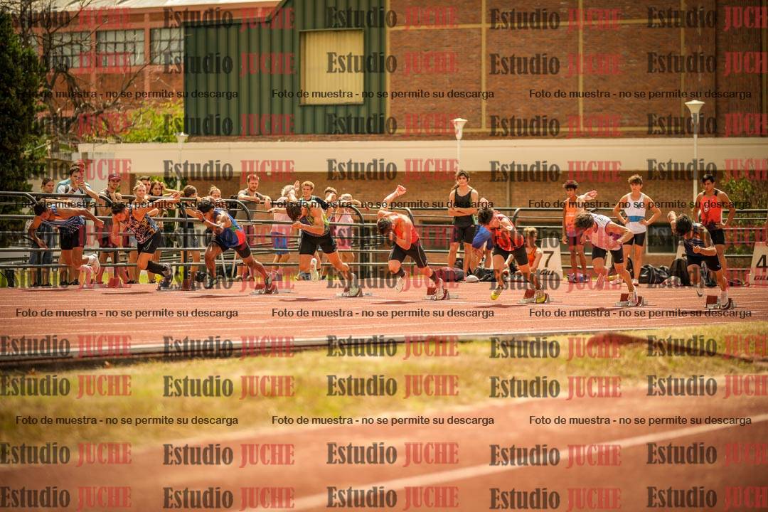 Fotos de los 100 m llanos de varones