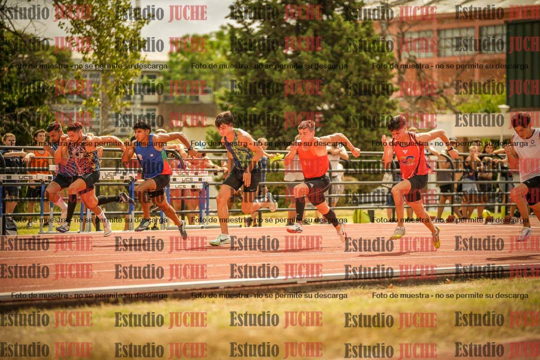 Fotos de los 100 m llanos de varones