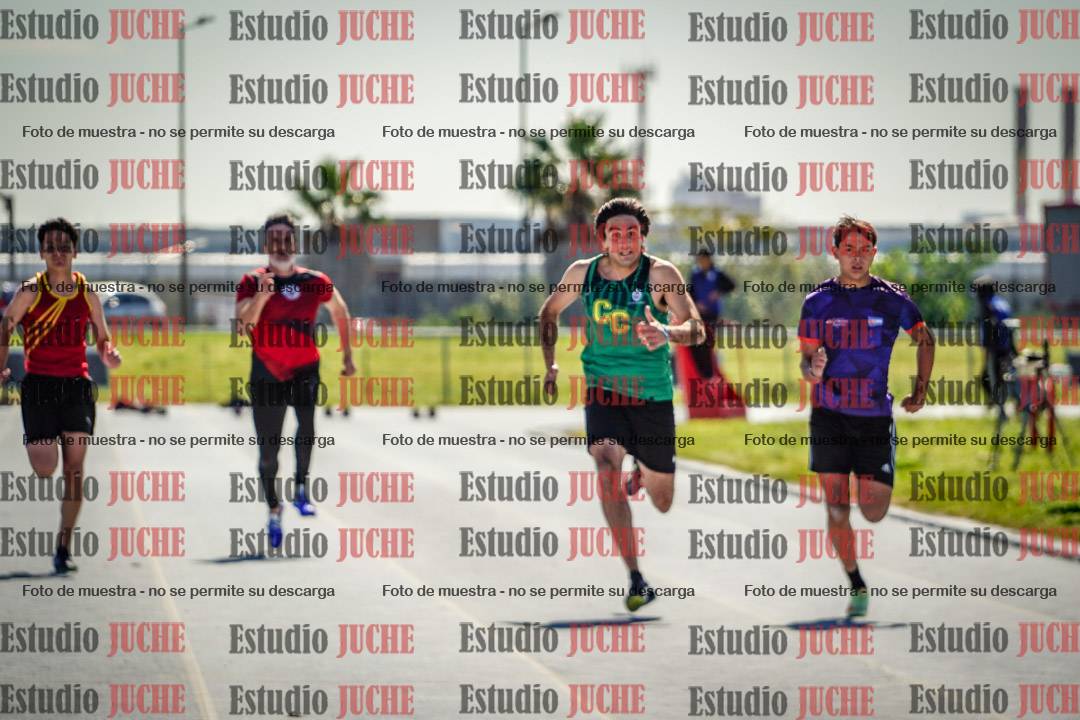 Fotos de los 100 m llanos de varones