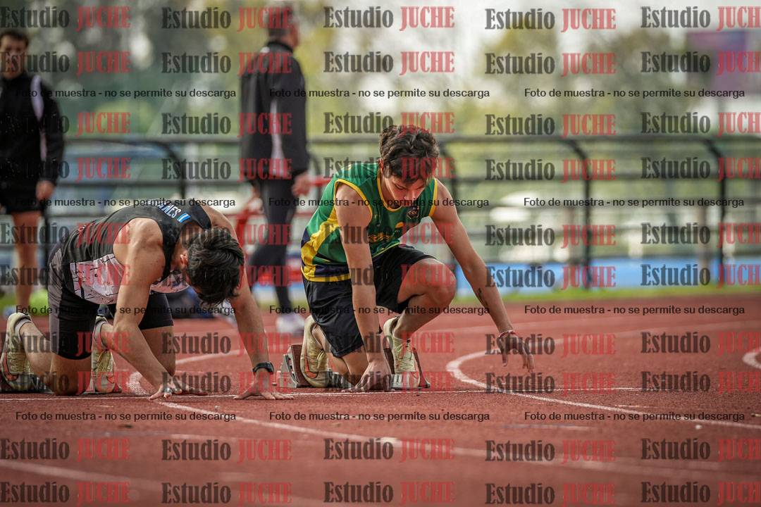 Fotos de los 100 m llanos de varones