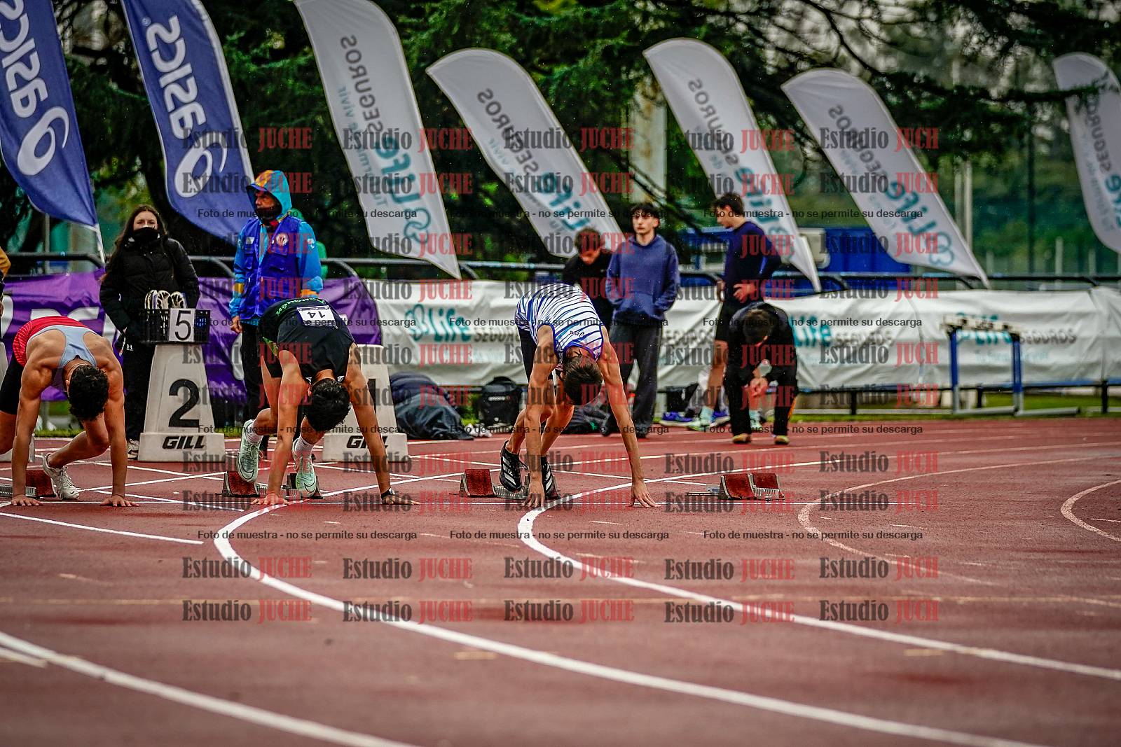 Fotos de los 100 m llanos de varones