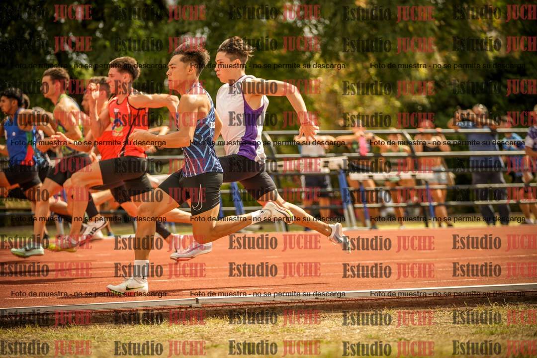 Fotos de los 100 m llanos de varones
