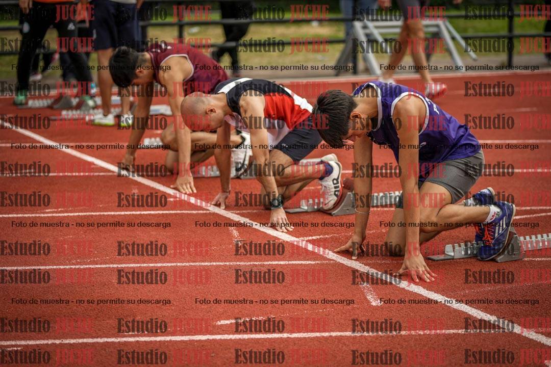 Fotos de los 100 m llanos de varones