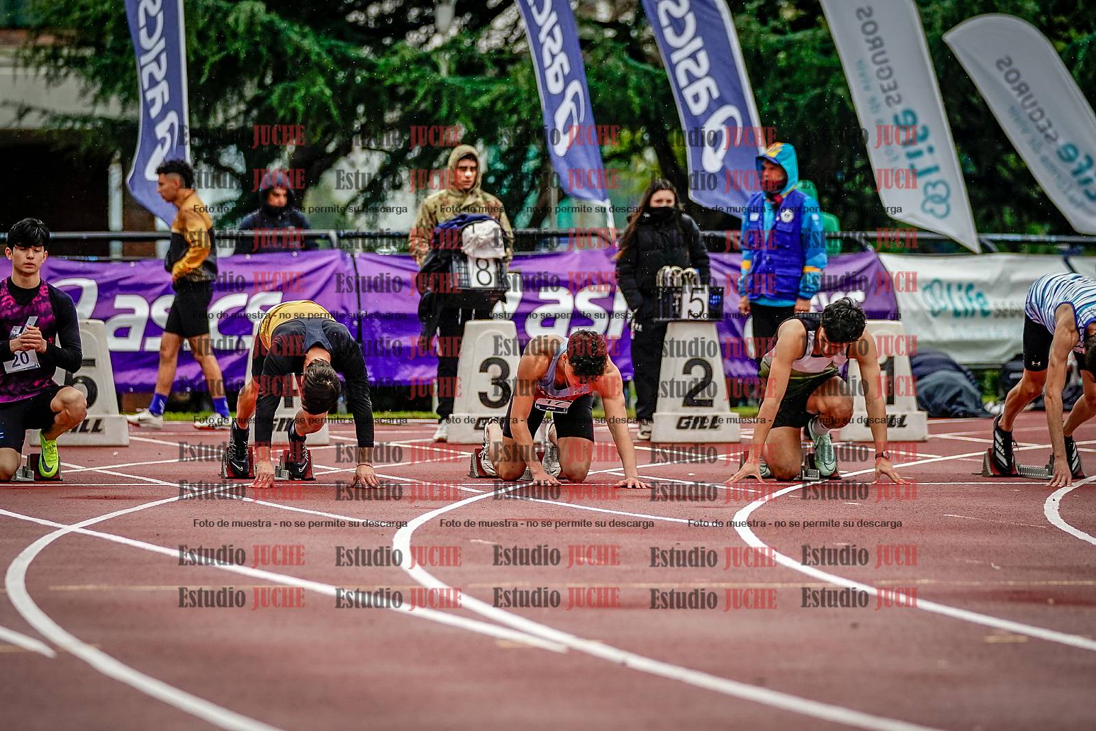 Fotos de los 100 m llanos de varones