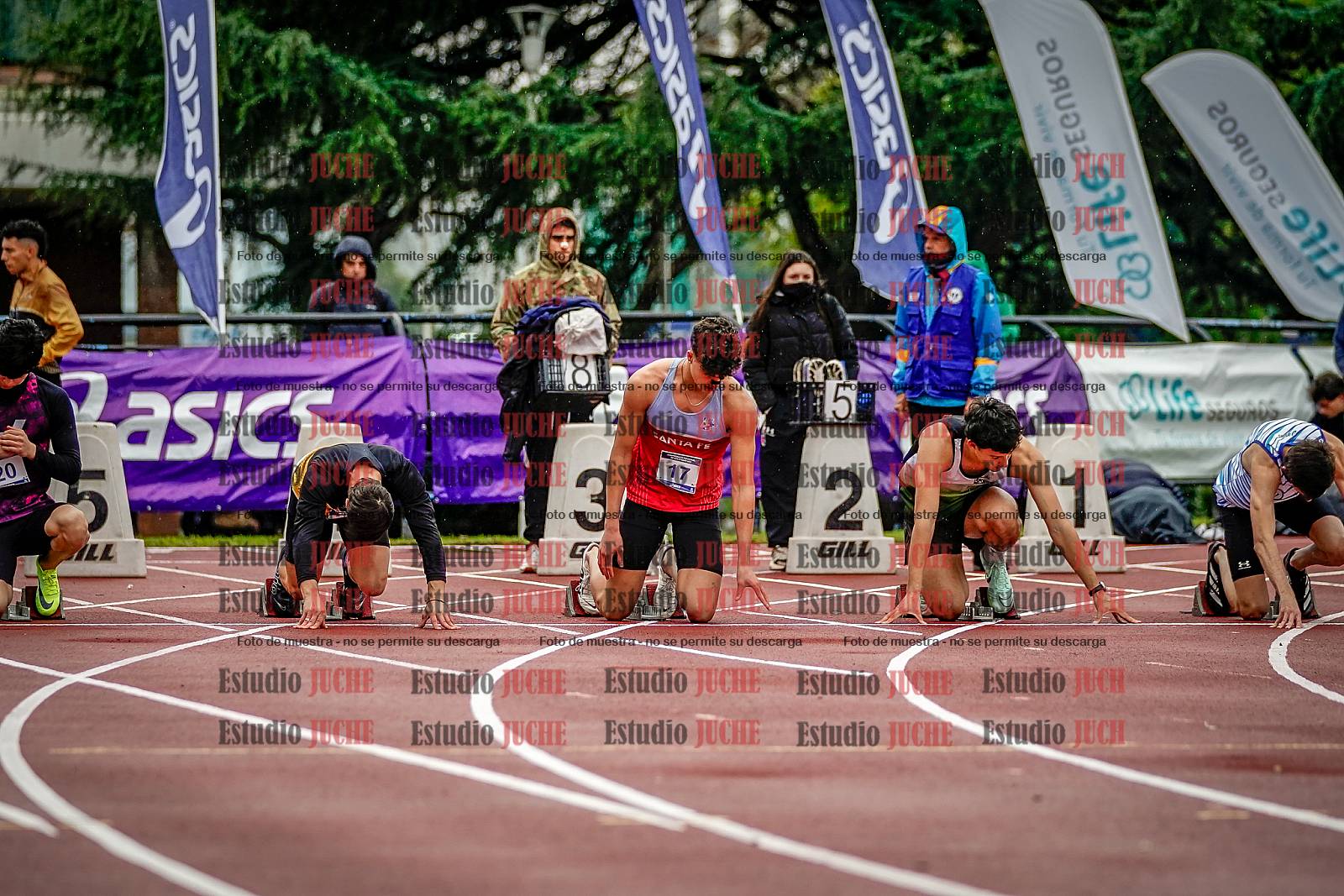 Fotos de los 100 m llanos de varones