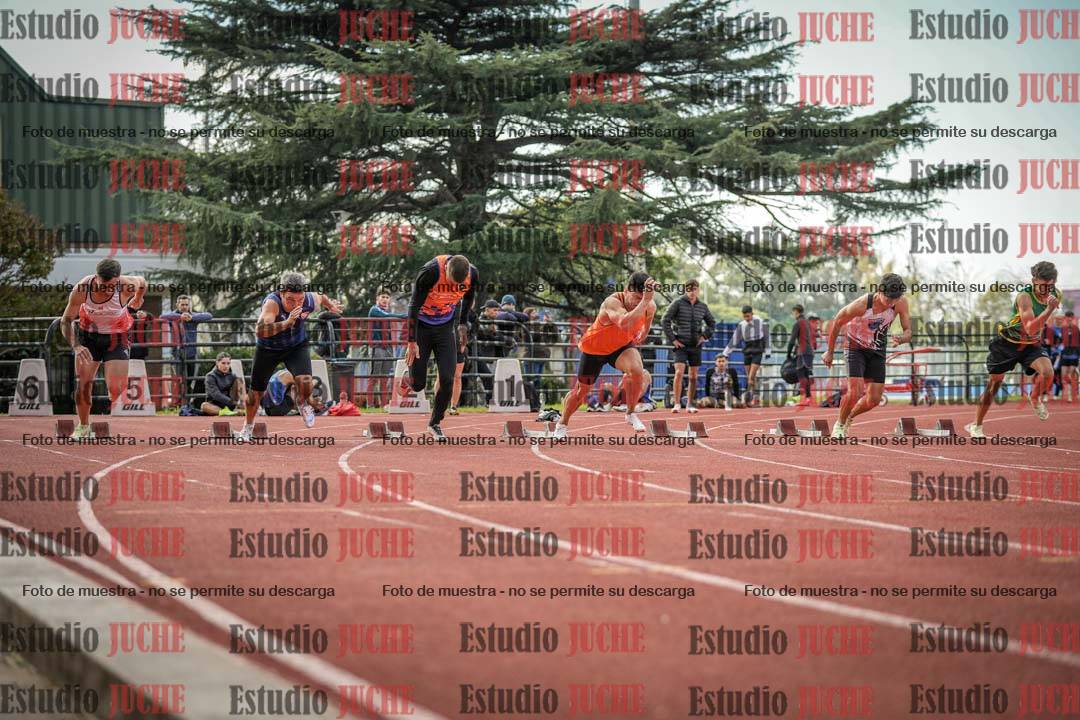 Fotos de los 100 m llanos de varones