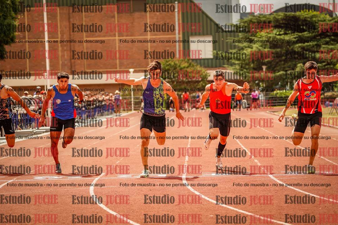 Fotos de los 100 m llanos de varones