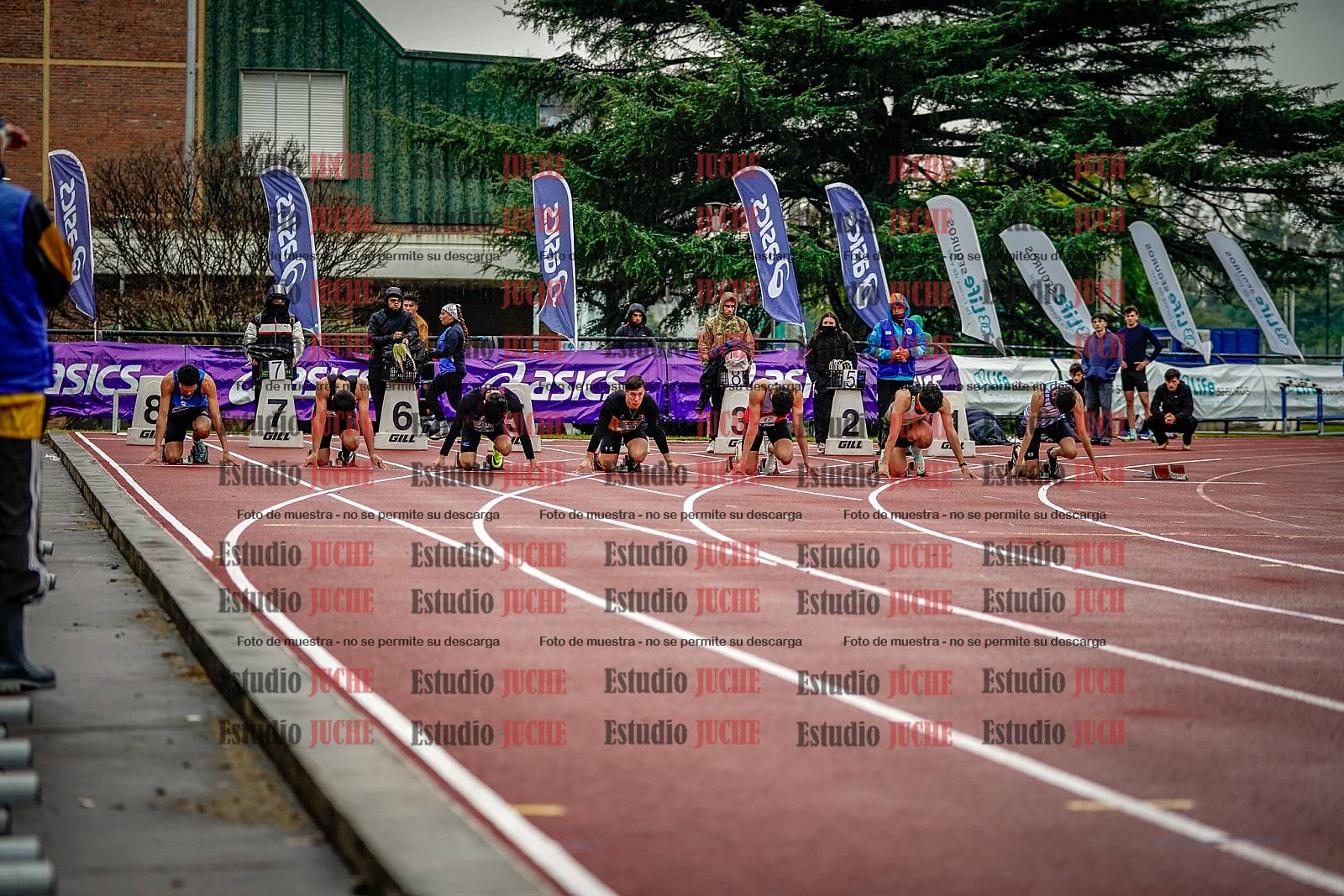 Fotos de los 100 m llanos de varones