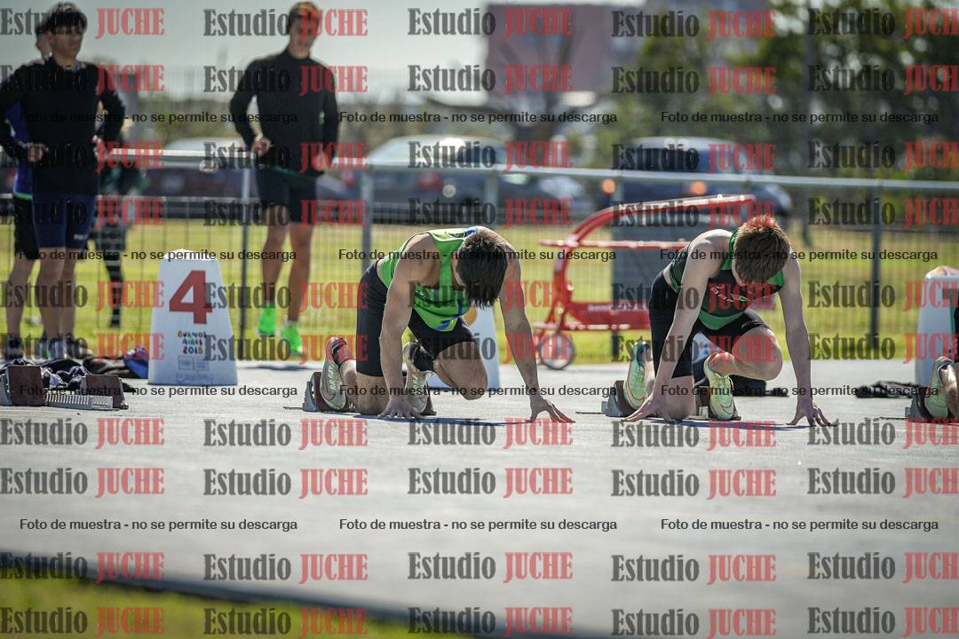 Fotos de los 100 m llanos de varones