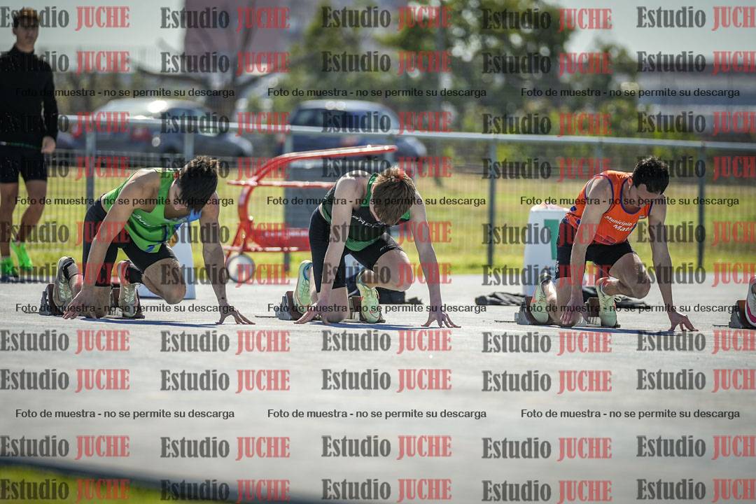 Fotos de los 100 m llanos de varones