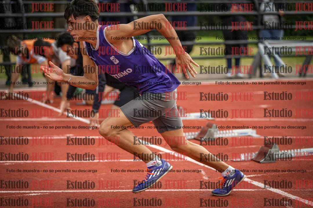 Fotos de los 100 m llanos de varones