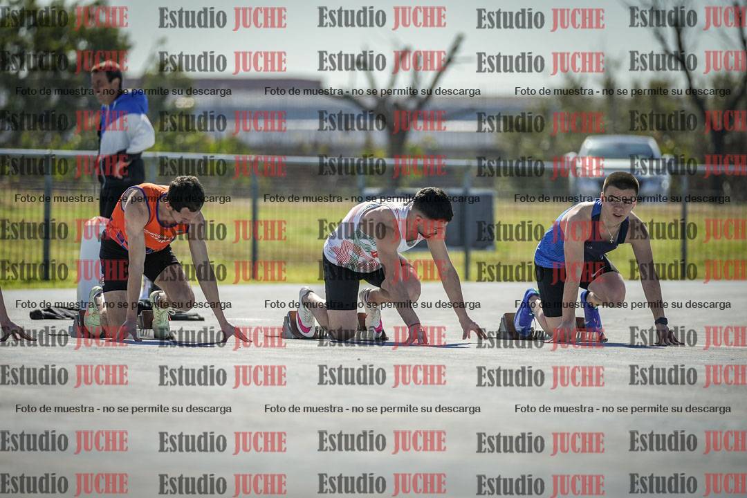 Fotos de los 100 m llanos de varones