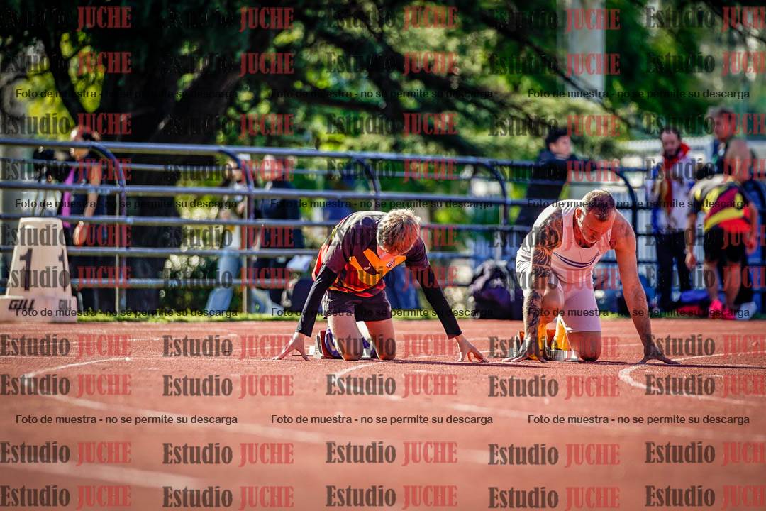 Fotos de los 100 m llanos de varones